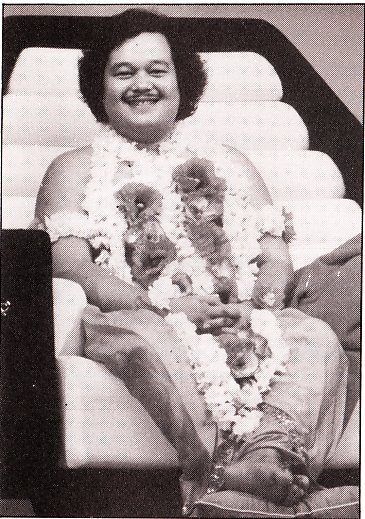 Prem Rawat (Maharaji) Dressed As Krishna On Throne 1979