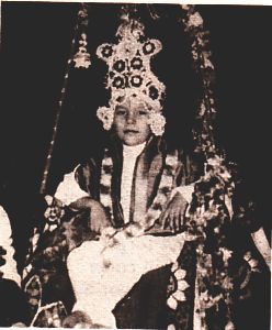 The Young Satguru Maharaji (Prem Rawat) Dressed as Krishna In Swing
