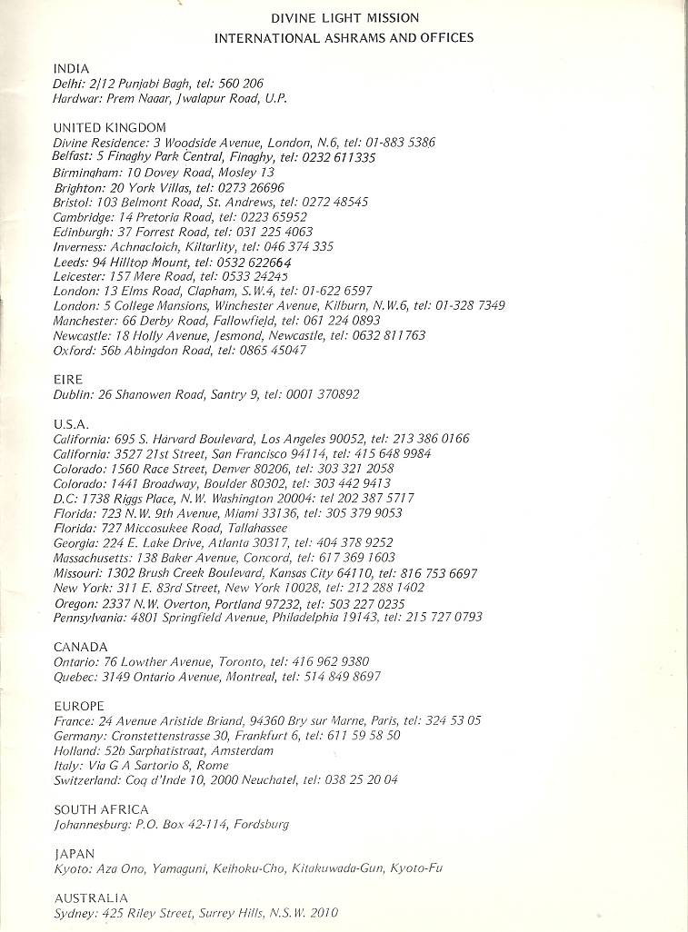 Prem Rawat aka Guru Maharaj Ji in 1972