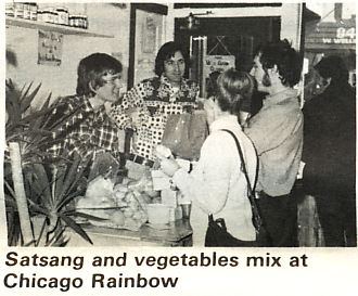 Satsang and vegetables mix at Chicago Rainbow