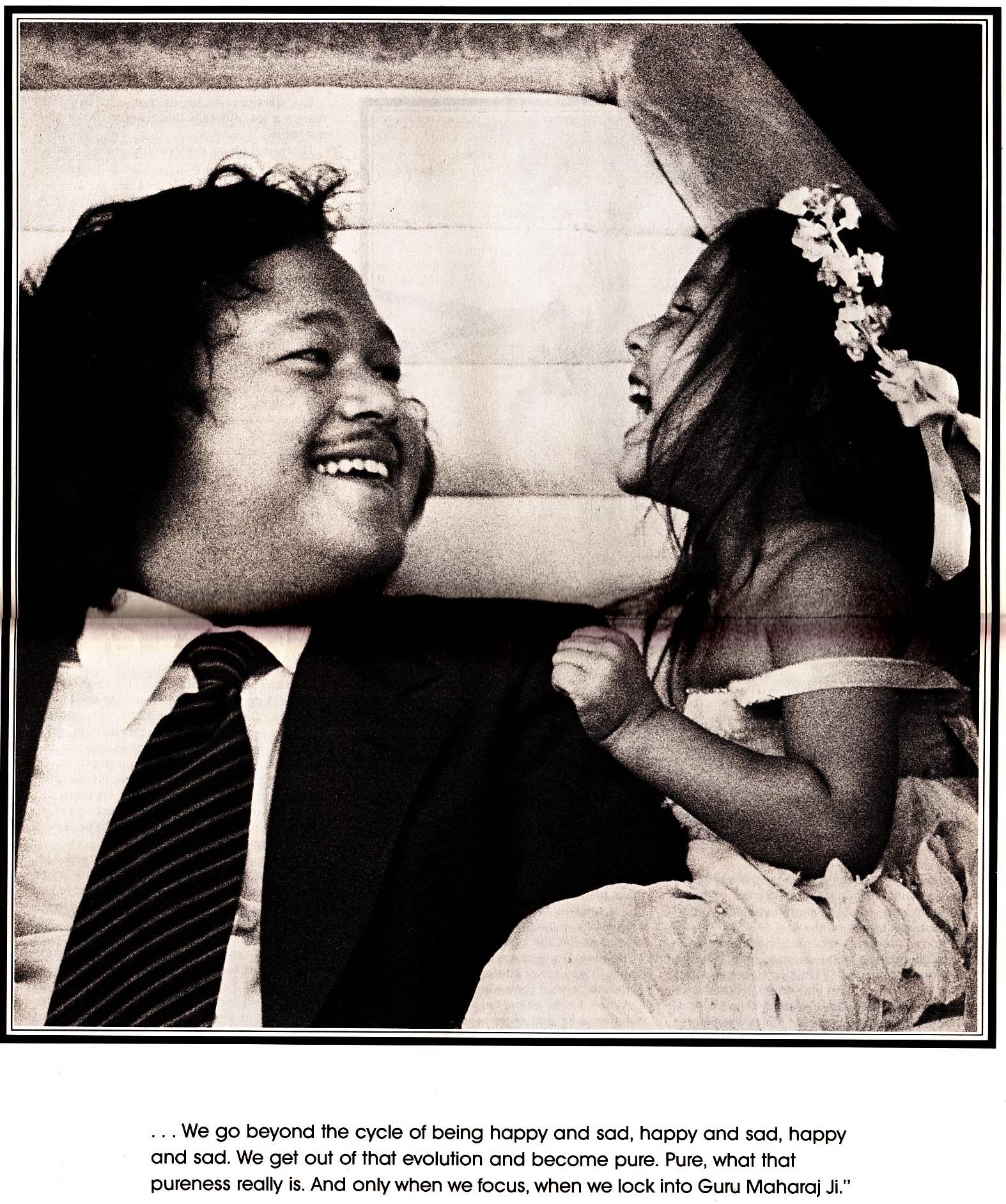 Prem Rawat Inspirational Speaker On Stage at Hans Jayanti With Daughter 1978