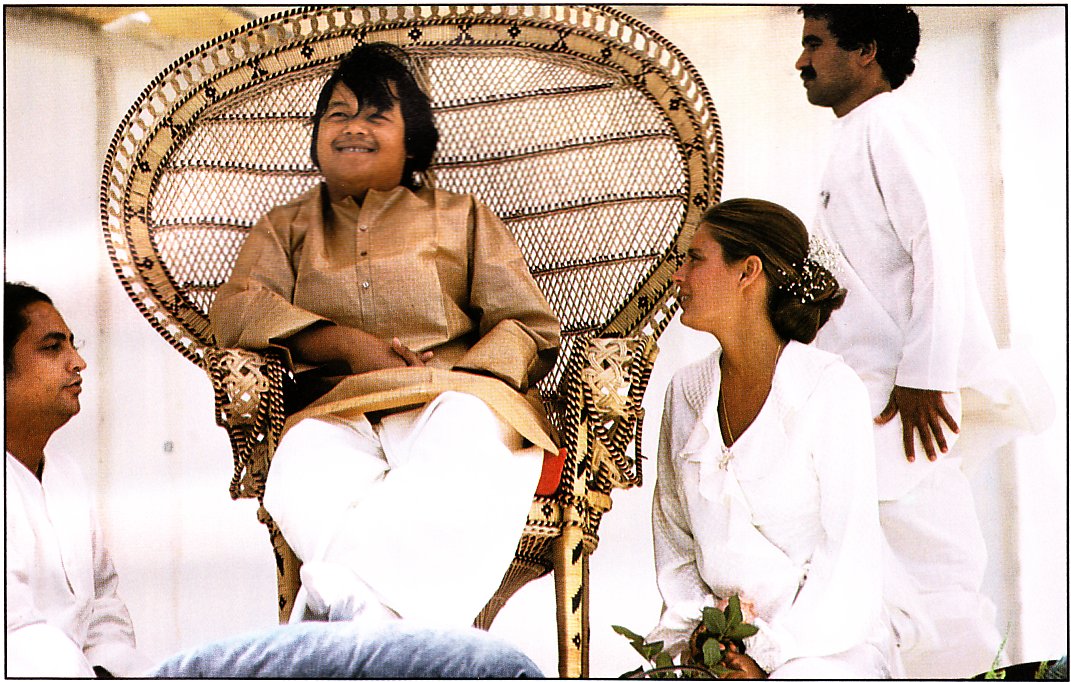 Prem Rawat (Maharaji) With Wife Durga Ji and Mahatmas Sampuranand and Mahavir  in Copenhagen, 1974