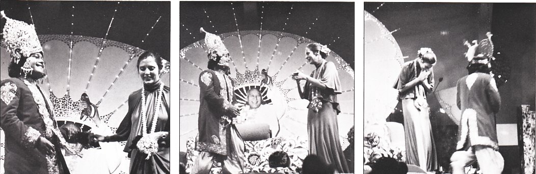 Prem Rawat (Maharaji) On Stage with Wife Durga Ji 1975