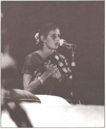 Prem Rawat's (Maharaji) Wife Marolyn Rawat aka Durga Ji at the Pacific Guru Puja (Guru Worship) in 1975