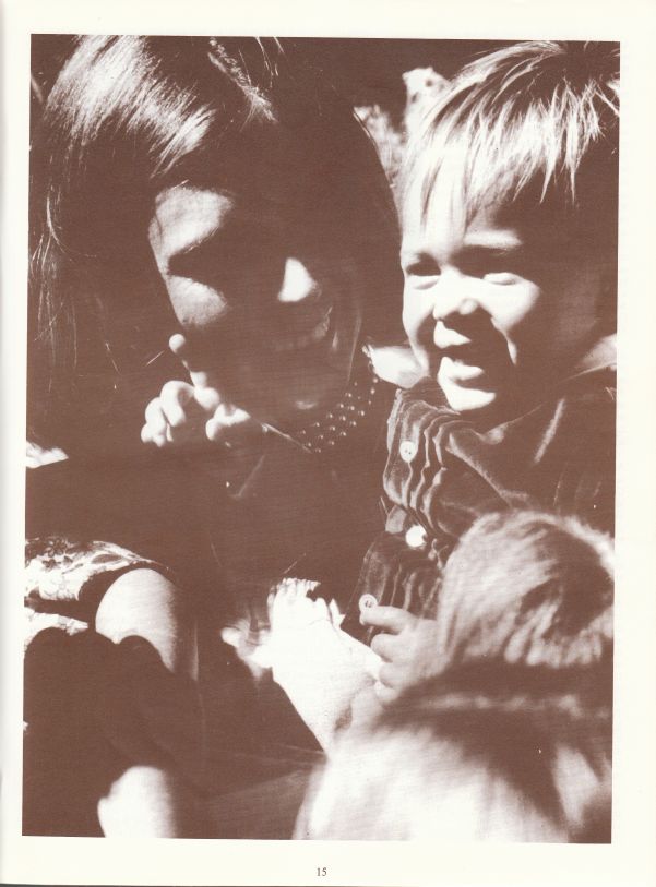 Marolyn Rawat aka the Goddess Durga Ji and her eldest son in 1977