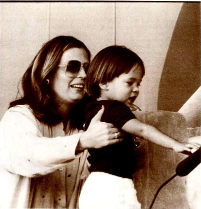 Marolyn Rawat aka Durga ji with Son On Stage 1978