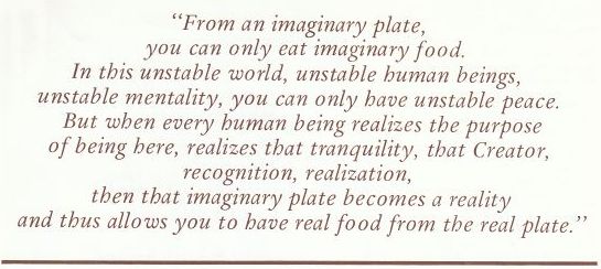 From an imaginary plate, you can only eat imaginary food.