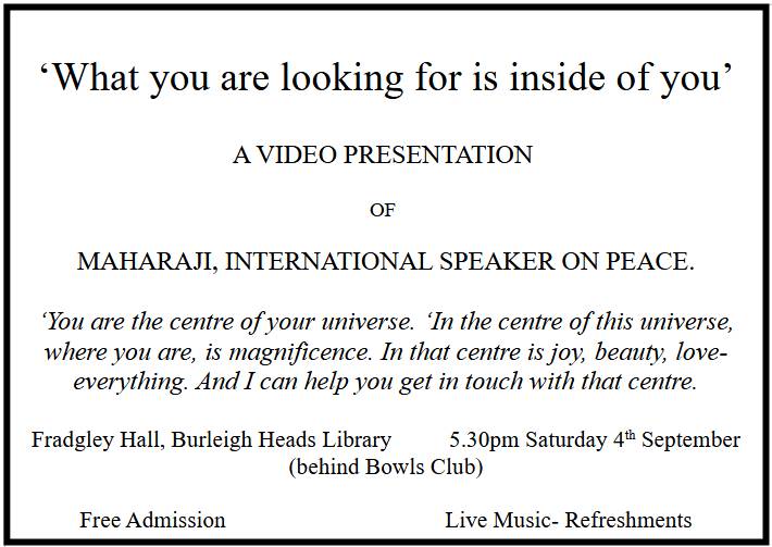 MAHARAJI, INTERNATIONAL SPEAKER ON PEACE MAHARAJI, INTERNATIONAL SPEAKER ON PEACE