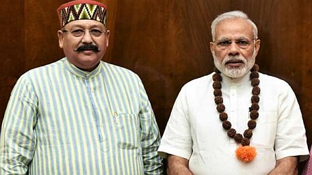Satpal Maharaj with the President of India