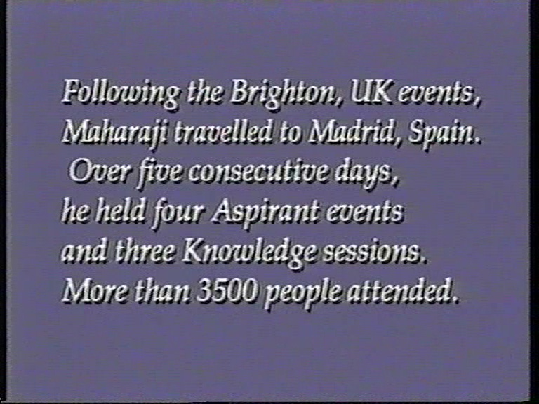 Maharaji: Madrid Aspirants, 1993 Maharaji: Madrid Aspirants, 1993
