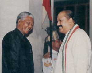 Satpal with President Nelson Mandela