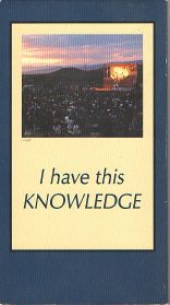 I Have This Knowledge Video Front Cover